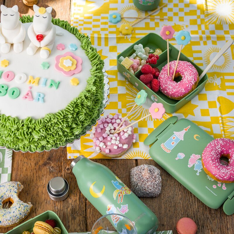 Modern House Mumin Fest matlåda med avdelare 0,9 L grön/multi