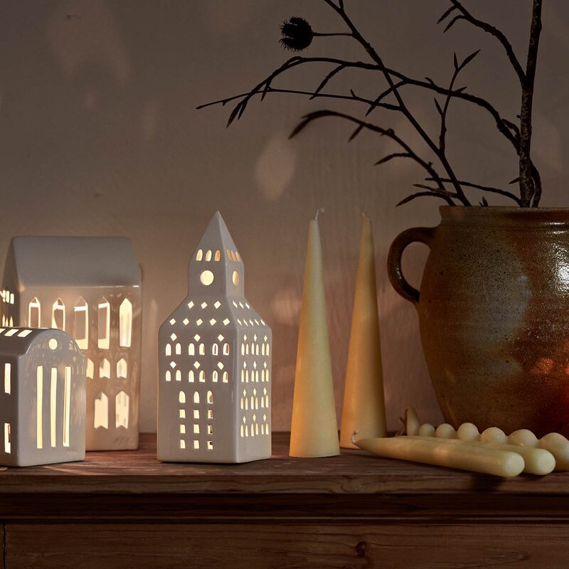 Kähler Urbania ljuslykta 20 cm Kyrktorn vit