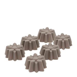 Blomsterbergs Muffinsform blomma för 6 muffins silikon latte