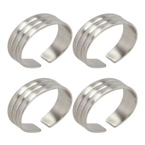 Gense Thebe servettring 4-pack matt stål