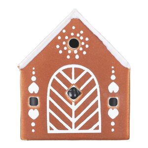 Kähler Pepparkakshus ljushus Lada LED 7,5 cm brun