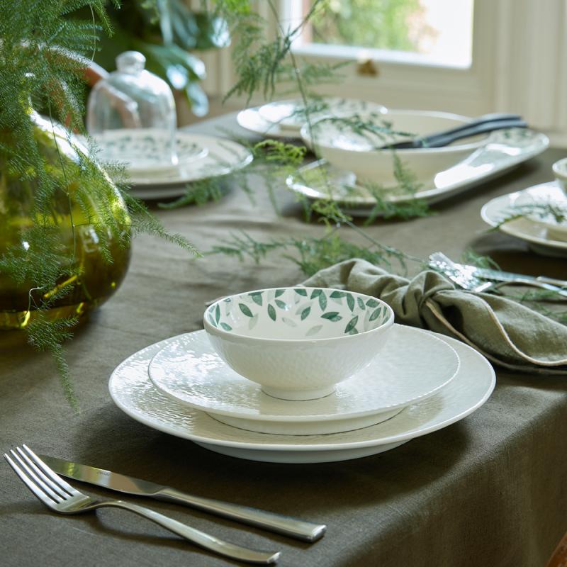 Denby Greenhouse skål 17 cm vit/grön