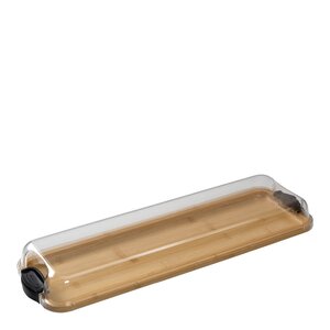 Farberware Build-a-Board serveringsbräda med lock 17,5 x 56 cm klar/bambu