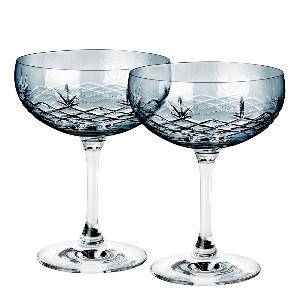 Frederik Bagger Crispy Gatsby Champagneskål 30 cl 2-pack Sapphire