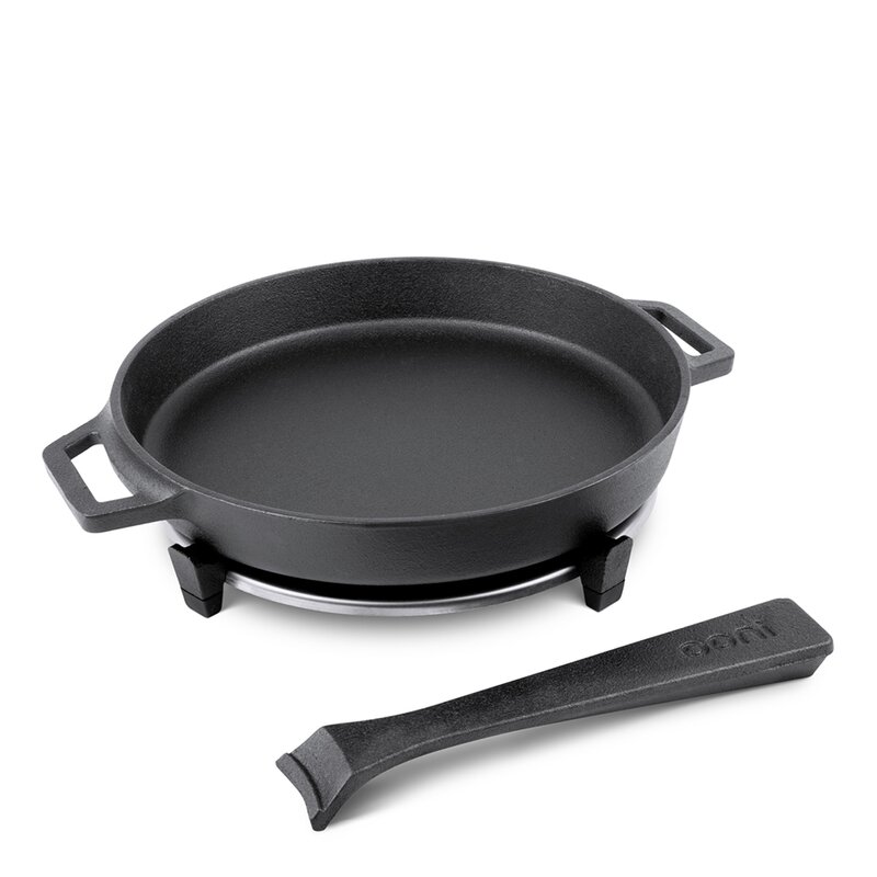 Ooni Skillet stekpanna 25 cm gjutjärn med ställ