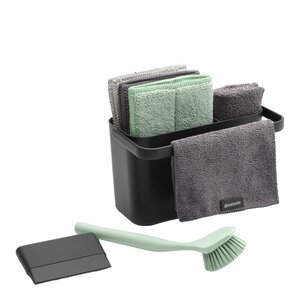 Brabantia Sinkside städset 8 delar mörkgrå/jadegrön