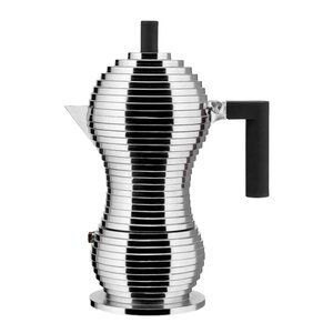 Alessi Pulcina espressobryggare 3 koppar svart/rostfritt stål