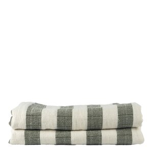 Sagaform Emilie pläd 170x130 cm grön/vit