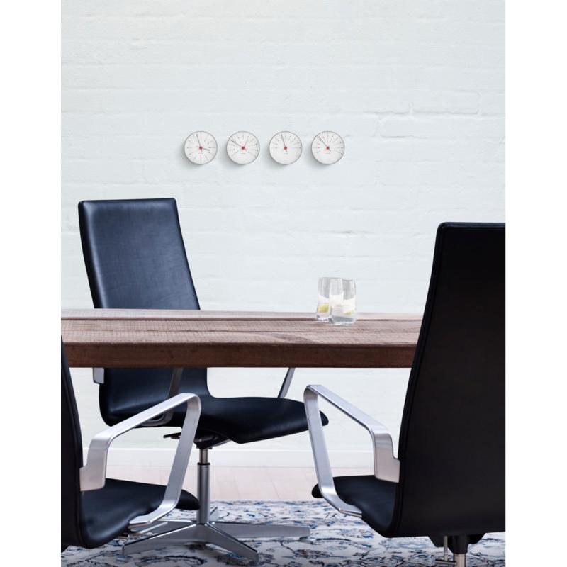 Arne Jacobsen Bankers Väggur 12 cm Vit