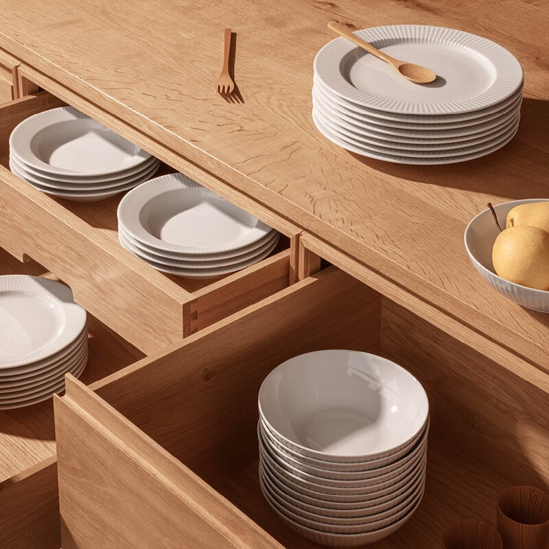 Eva Trio Legio Nova tallrik djup 22 cm 4-pack vit