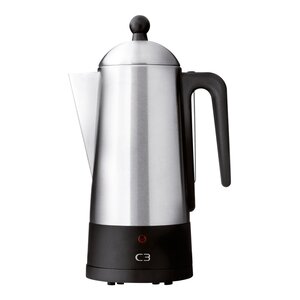 C3 Perkulator Design 10 koppar 32,2 cm borstat rostfritt stål