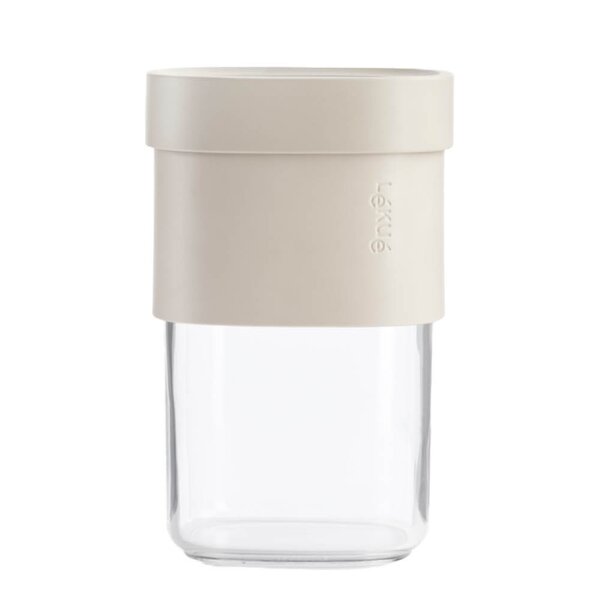 Lékué Flip Storage förvaringsburk M med lock beige