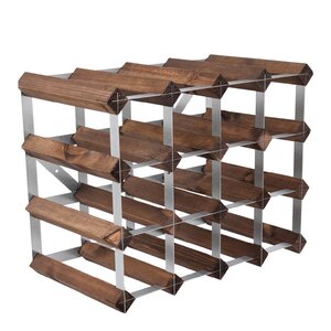 The Swedish Wine Rack Factory Vinställ 16 flaskor monterad mörk ek