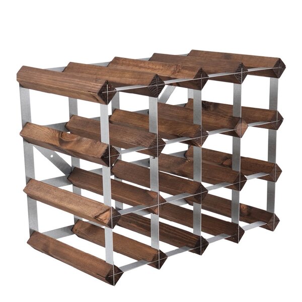 The Swedish Wine Rack Factory Vinställ 16 flaskor monterad mörk ek