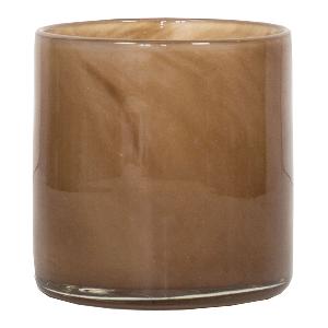 Tell Me More Lyric Ljuslykta Glas 10x10 cm Brun