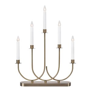 Markslöjd Soro adventsljusstake 5 ljus 47,5 cm antik mässing