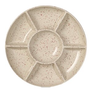 Sagaform Ditte serveringsfat 26 cm beige/vinröd