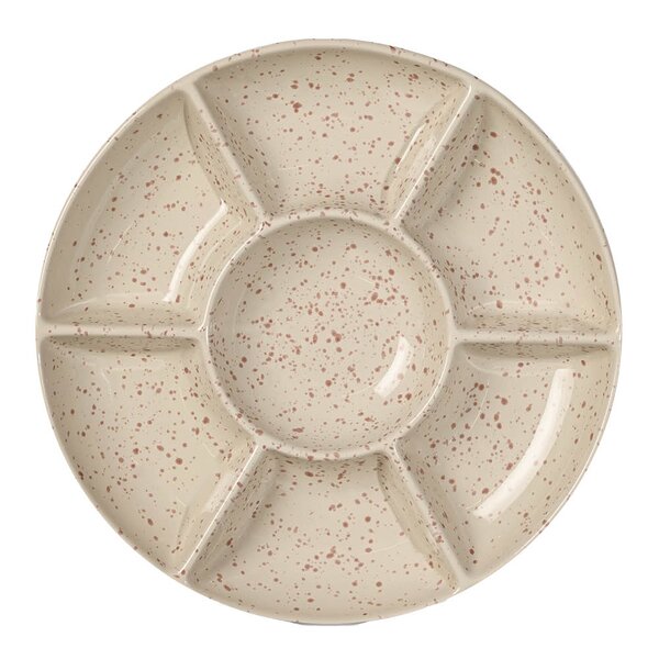 Sagaform Ditte serveringsfat 26 cm beige/vinröd