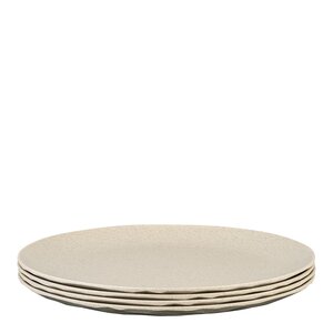 Koziol Club tallrik 26 cm 4-pack biocirkulär termoplast beige