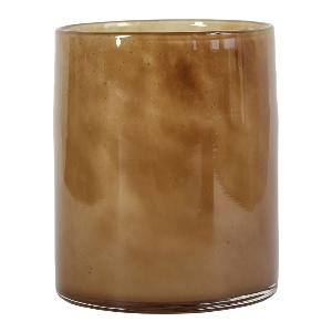 Tell Me More Lyric Ljuslykta Glas 15x18 cm Brun