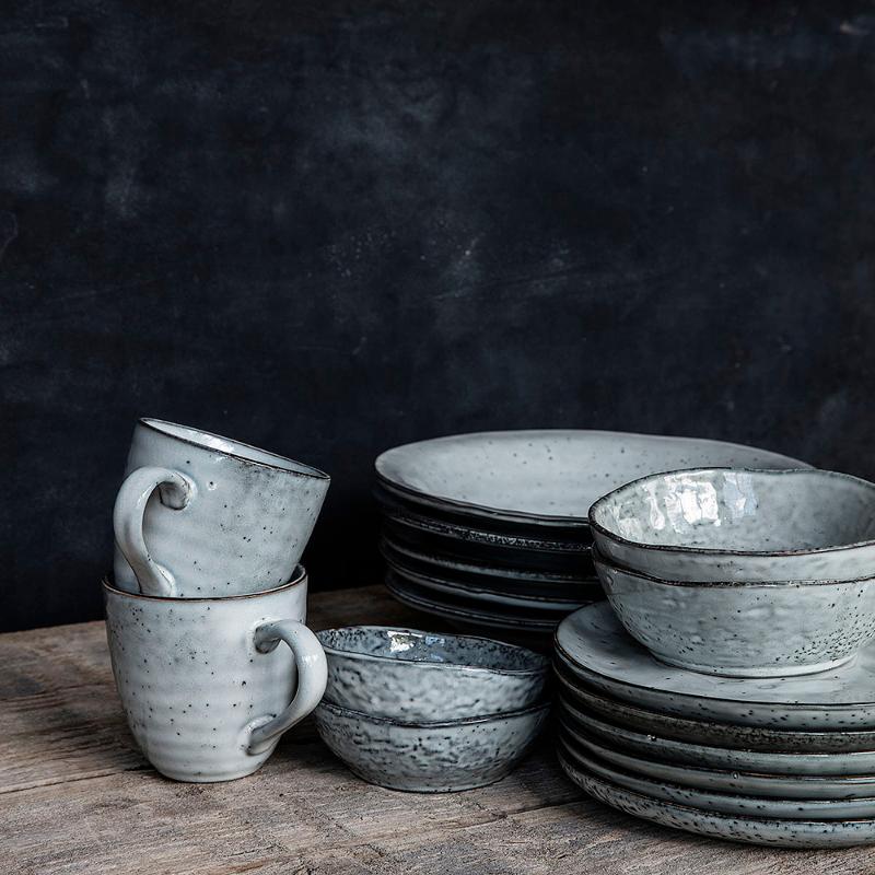 House Doctor Rustic Skål Grå/Blå 14 cm