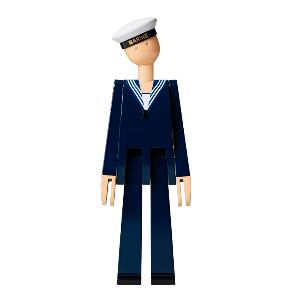 Kay Bojesen Denmark Marinsoldat Mörkblå/Vit