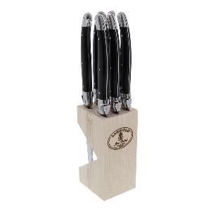 Jean Dubost Laguiole Kniv 6-pack Svart