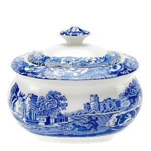 Spode Blue Italian sockerskål 25 cl blå/vit