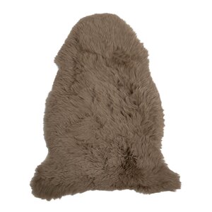 Natures Collection Fårskinn New Zealand lång ull 100 cm taupe