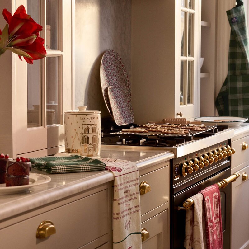 Lexington House kakburk med lock 13x18 cm vit/guld