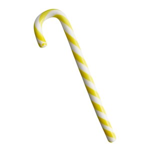 Kosta Boda Polka juldekoration glas 17 cm vit/gul