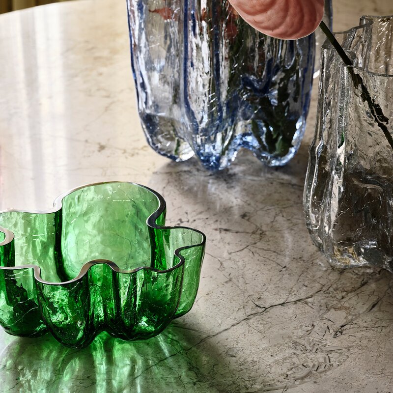 Kosta Boda Crackle Skål 10,5 cm Grön