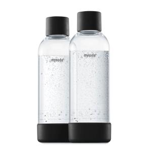 MySoda Woody flaska 1 L 2-pack svart