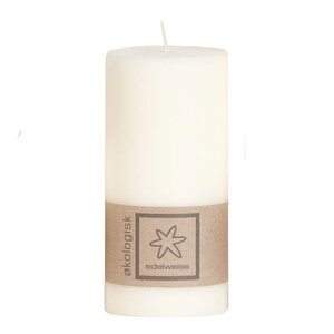 Edelweiss EKO Blockljus stearin 7x15 cm offwhite