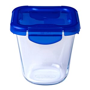 Pyrex Cook & Go matlåda 12x12 cm 0,8 L klar/blå