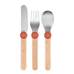 Opinel Petit Gourmet barnbestick 3 delar korall