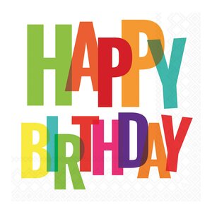 Ambiente Servett 33x33 cm 20-pack Birthday Letters