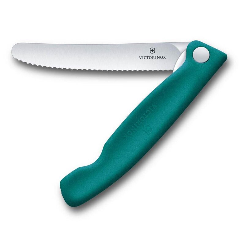 Victorinox Swiss Classic picknickkniv 11 cm vågigt blad grön