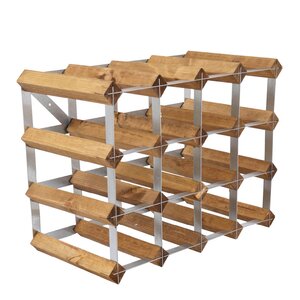 The Swedish Wine Rack Factory Vinställ 16 flaskor monterad ljus ek