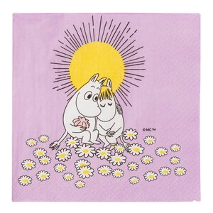 MoominArabia Mumin servetter 33x33 cm 20-pack Förälskade lila