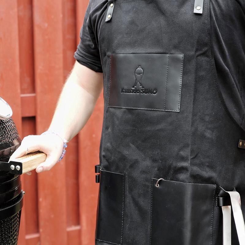 Kamado SUMO Förkläde Vaxad Bomull Svart