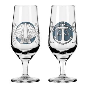 Ritzenhoff Brauchzeit Snapsglas NO: 1 & 2 2-pack Blå