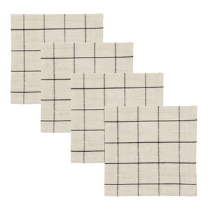 House Doctor Join tygservetter 40x40 cm 4-pack svart/off-white