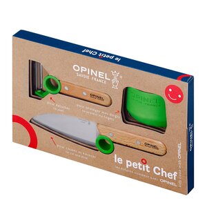 Opinel Le Petit Chef knivset för barn grön