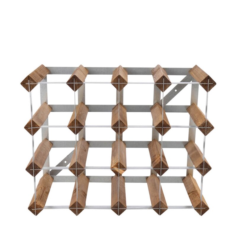 The Swedish Wine Rack Factory Vinställ 16 flaskor monterad ljus ek