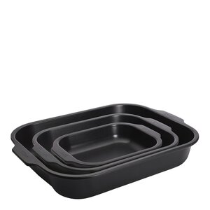 Woll Roast It ugnsform 3 delar svart