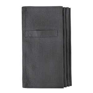 The Organic Company Servett i bomull 20x20 cm 4-pack mörkgrå