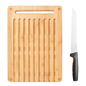 Fiskars Functional Form Skärbräda med Brödkniv 2 delar
