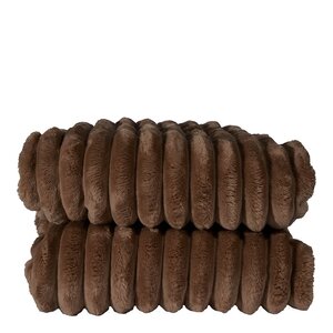 Sagaform Esther fleecepläd 130x170 cm mörkbrun