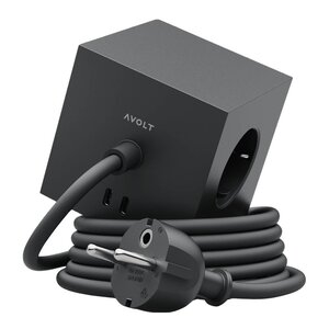 Avolt Square 1 USB-C kabel 1,8 m Stockholm Black